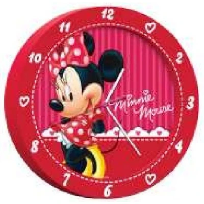 Afbeelding van Disney Minnie wandklok van kunststof in geschenkverpakking 25 cm 90011
