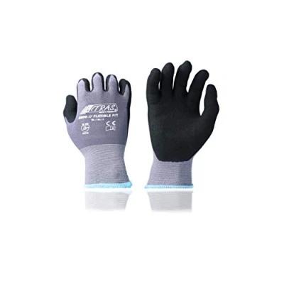 Afbeelding van NITRAS 8800 flexibele pasvorm allroundhandschoenen tuinhandschoenen, hoge slijtvastheid, zeer goede grip VPE 12 paar, maat: 10, zwart/grijs