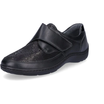 Afbeelding van Waldlaufer Orthotritt Klittenbandschoen 496H31 352 001 Zwart Stretch Wijdte H