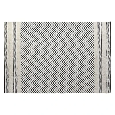 Afbeelding van Tapijt DKD Home Decor Zwart Zig zag Wit (160 x 226 0,7 cm)