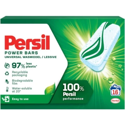 Afbeelding van 2+2 gratis: Persil Wasmiddel Power Bars Universal 16 wasbeurten