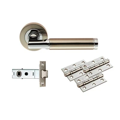 Afbeelding van Carlisle Brass Deurbeslag set &quot;Belas&quot; compleet satijn nikkel