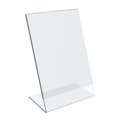Afbeelding van A4 Folderhouder / Menukaarthouder Tafelhouder Acrylglas L Standaard type Premium