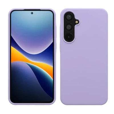 Afbeelding van kwmobile telefoonhoesje geschikt voor Samsung Galaxy A55 5G Hoesje met siliconen coating Smartphone case in lavendel