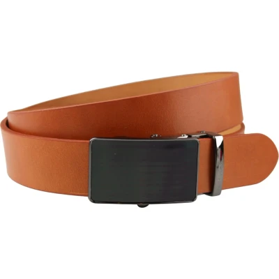 Afbeelding van Fana Belts Klikgesp Cognac Echt Leer Heren Riem Automatische Gesp Taillemaat 105