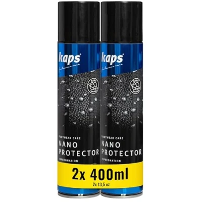 Afbeelding van Kaps Nano Protector, Set van 2x 400ml, Waterdichte Schoenbeschermerspray voor Leer, Nubuck, Suède, Textiel en TEX Materialen, Vocht Vuilafstotend