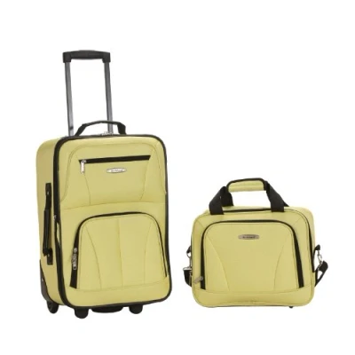 Afbeelding van Rockland Mode Softside Rechtopstaande Bagage Set, Kalk, 2 Piece Set (14/20),