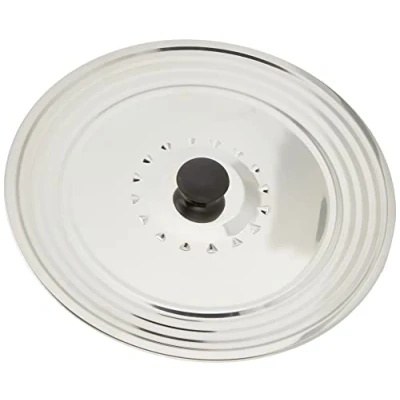 Afbeelding van Crealys Easy Golden spatdeksel, roestvrij staal, 32 x 3 cm