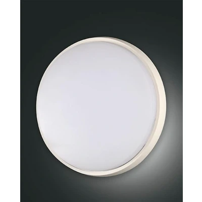 Afbeelding van Fabas Luce, Wandlamp + plafondlamp, witte LED plafondlamp IP54 3000K D300 (2800 lm)