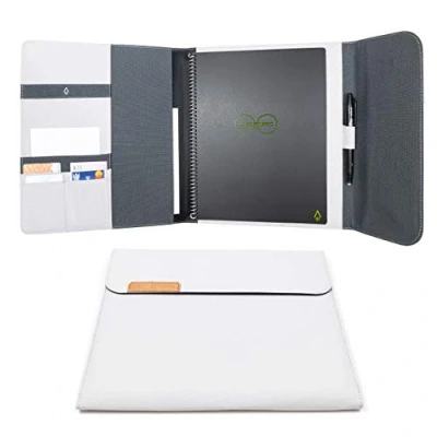 Afbeelding van Rocketbook Capsule 2.0 Schrijfmap voor Core, Panda en Fusion Digitaal notitieboek, Letter, Moon Rock Grey, herbruikbaar notitieblok, conferentiemap, organizer, map met magneetsluiting