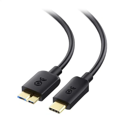 Afbeelding van Cable Matters USB C naar Micro 3.0 kabel (USB B 3.0, C) in zwart van 1 meter