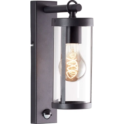 Afbeelding van Brilliant Zwarte wandlamp Sidney met sensor 44291/06