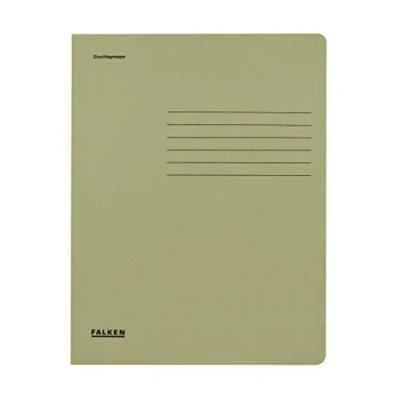 Afbeelding van FALKEN 25 stuks enveloppe map. Made in Germany. Gemaakt van gerecycled karton met 3 binnenflappen voor DIN A4 grijs Juris map Documentenmap Opbergmap.