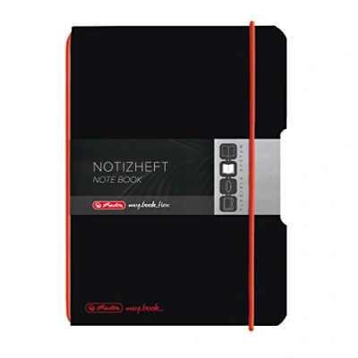 Afbeelding van Herlitz my.book flex A6 vierkant notitieboek Zwart