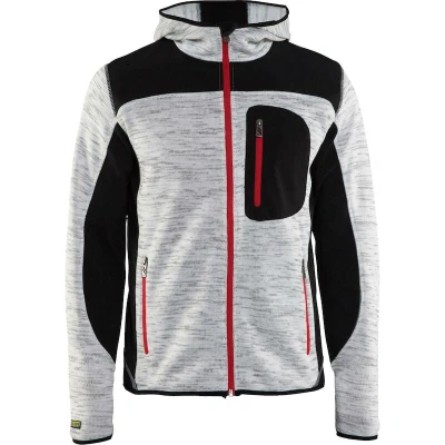 Afbeelding van Blaklader Gebreid vest met softshell 4930 2117 Grijs mêlee/Zwart