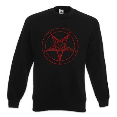 Afbeelding van Urban Backwoods Baphomet Pentagram Sign Heren Sweatshirt Pullover Zwart Maat XL