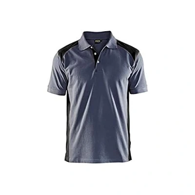 Afbeelding van Blaklader polo pique 3324 1050 zwart/grijs mt L