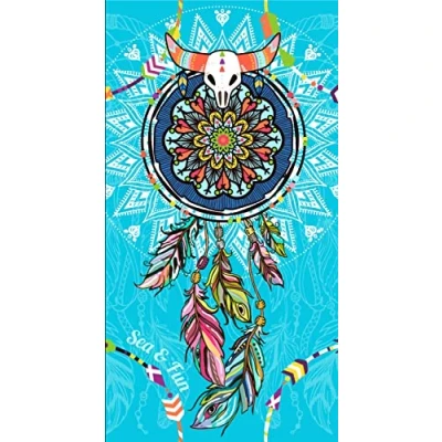 Afbeelding van Miracle Home. Microfiber Beach Towel Atrapa sueño, 100% Polyester, 95 X 175 Cm. Azul. 11806