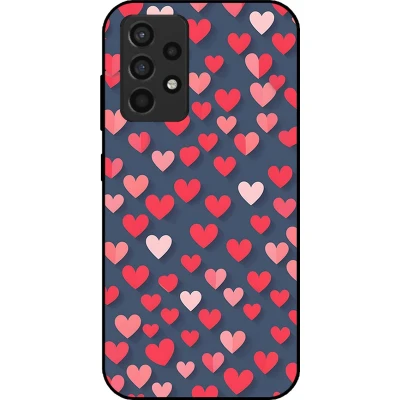 Afbeelding van Smartphonica Telefoonhoesje geschikt voor Samsung Galaxy A52/A52 5G/A52s 5G met Roze en Rode Hartjes Opdruk TPU Backcover Case With Rosé and Red Heart Design A52;Samsung A52 5G;Samsung A52s