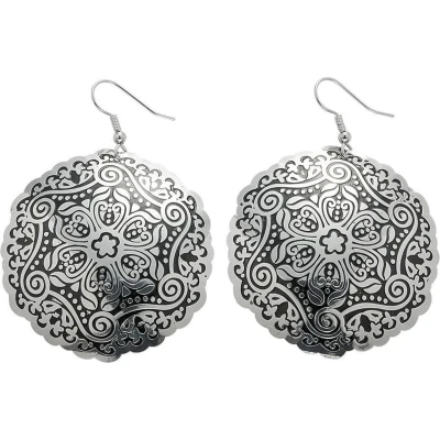 Afbeelding van Behave Oorhangers dames in cirkelvormig design met motief