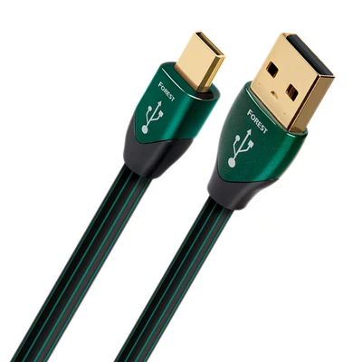 Afbeelding van AudioQuest Forest Micro USB kabel 1,5 meter, A, B stekker/stekker, 2.0, zwart