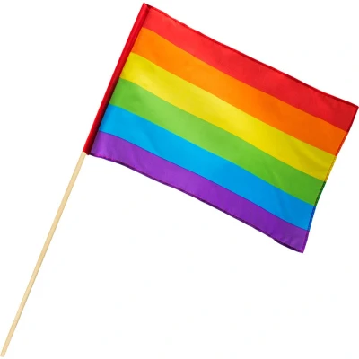 Afbeelding van Boland Polyester zwaaivlag Regenboog Multi