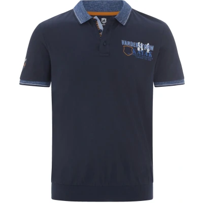 Afbeelding van Jan Vanderstorm +FIT Collectie polo KJERT Plus Size donkerblauw