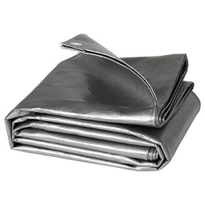 Afbeelding van WOLTU GZ1179m2 Afdekzeil Zeildoek 280g/m² in PE, Dekzeilen 3x4m waterdichte en UV bestendig,Grijs