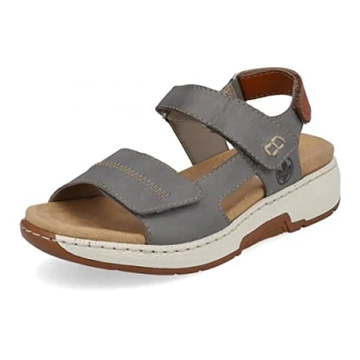 Afbeelding van Rieker Dames V8164 sandaal, blauw, 40 EU, EU