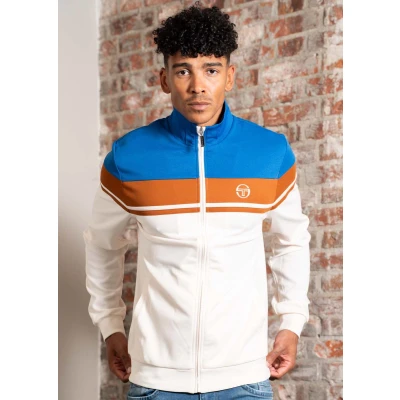 Afbeelding van Sergio Tacchini Damarindo Trainingsvest, Heren, Maat: Medium, Nautical blue/gardenia/mocha bisque
