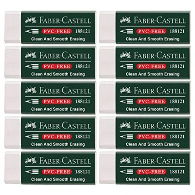 Afbeelding van Faber Castell 188121 gum 7081 N PVC vrij, kunststof (10 gum, wit)
