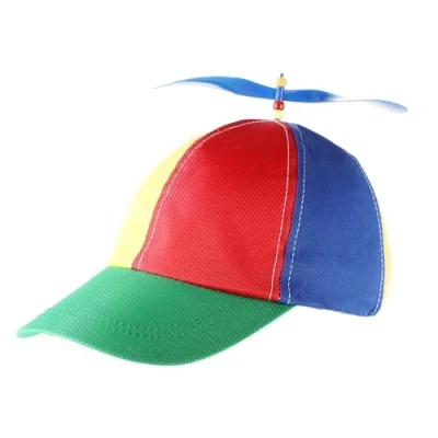 Afbeelding van KarneLux Propeller muts, grappige baseballpet voor volwassenen, helikopter, hoofddeksel kostuums carnaval of themafeesten