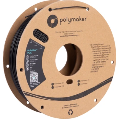 Afbeelding van Polymaker PA06001 PolyMAX Tough Filament PLA Hoge stijfheid, treksterkte, Slagvast 1.75 mm 750 g Zwart 1 stuk(s)