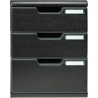 Afbeelding van Exacompta 325003D opbergsysteem Modulo A4, laden Classic 3 opladen. 350 x 288 320 mm zwart