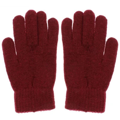 Afbeelding van CHPN Donkerrode Dames handschoenen Wollen Warme handen Handwarmers Bordeaux One size Super zacht