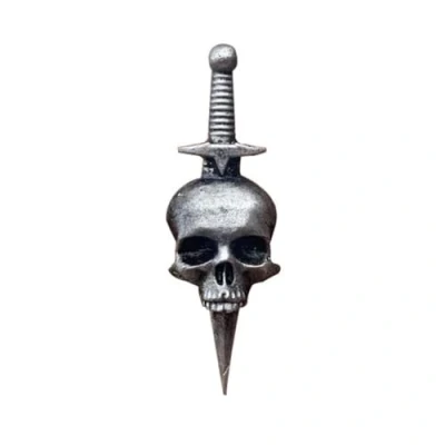 Afbeelding van Gothic Skull Dolken Badge Pin Vintage Horror Skelet Broche Ing S Kleding Sieraden Revers Pin, Medium, Polyester, Geen Edelsteen