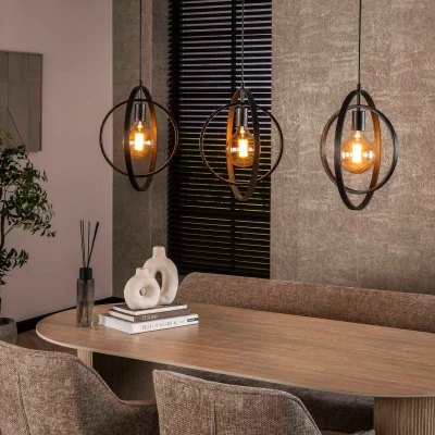 Afbeelding van Fraaai Hanglamp Twan 3L Metaal