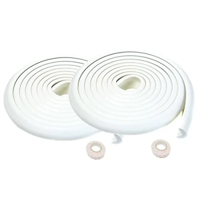 Afbeelding van TUKA i AKUT 10 meter Rand Bescherming Hoekbescherming L Vormige, Extra Dikker Anti aanrijding Gewatteerde van Tafel/Meubel, Foam Stootkussen Stootrand, 2x5m, Wit TKD7000 White