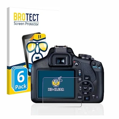 Afbeelding van BROTECT (6 Stuks) Schermbeschermer voor Canon EOS 2000D Screen Protector Transparant
