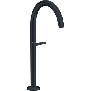 Afbeelding van Axor one wastafelmengkraan 260 met push open mat zwart 48030670