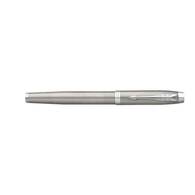 Afbeelding van Parker IM Brushed Stainless Steel CT Vulpen Schrijfwijze: FijnMedium Kleur: Staal De Vulpenwereld