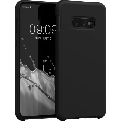 Afbeelding van kwmobile telefoonhoesje geschikt voor Samsung Galaxy S10e Hoesje met siliconen coating Smartphone case in zwart