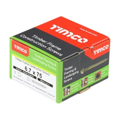 Afbeelding van TIMCO Houtschroef zeskantkop exterieur groen 6,7 x 75 doos van 50 stuks