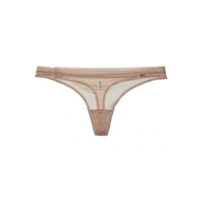 Afbeelding van Gossard Glossies Thong String, Dames, Maat: XL, Nude