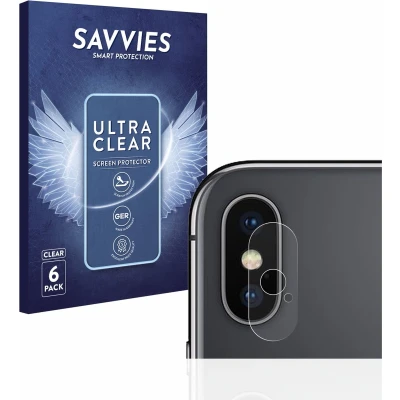 Afbeelding van Savvies (6 Stuks) Schermbeschermer voor Apple iPhone X/Xs (Camera aan de achterkant) Screen Protector Ultra Transparant