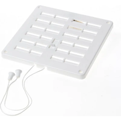 Afbeelding van Nedco ventilatierooster afsluitb. 160 x mm m/trekkoord wit
