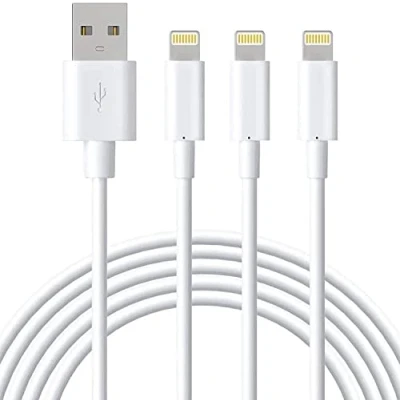Afbeelding van iPhone Oplaadkabel, 3 stuks 2M Kabel[MFi Gecertificeerd] Charger Cable voor 13 12 SE 2020 X XS XR 11 10 8 Plus 7 6 6s 5s 5 iPad Wit