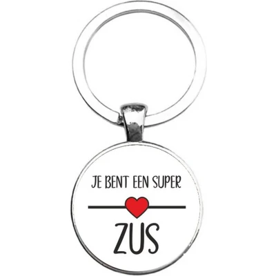 Afbeelding van Sleutelhanger Glas Je Bent Een Super Zus