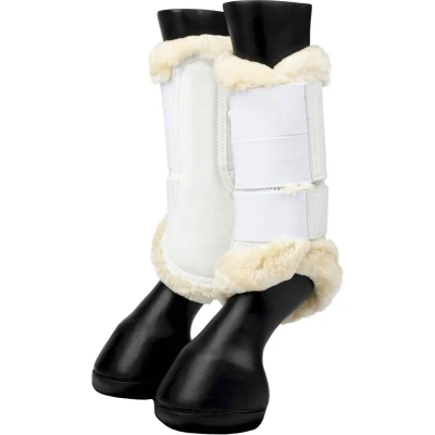 Afbeelding van LeMieux Fleece Beenbeschermers wit maat:l