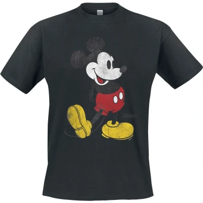 Afbeelding van Mickey &amp; Minnie Mouse Vintage Micky T shirt zwart M